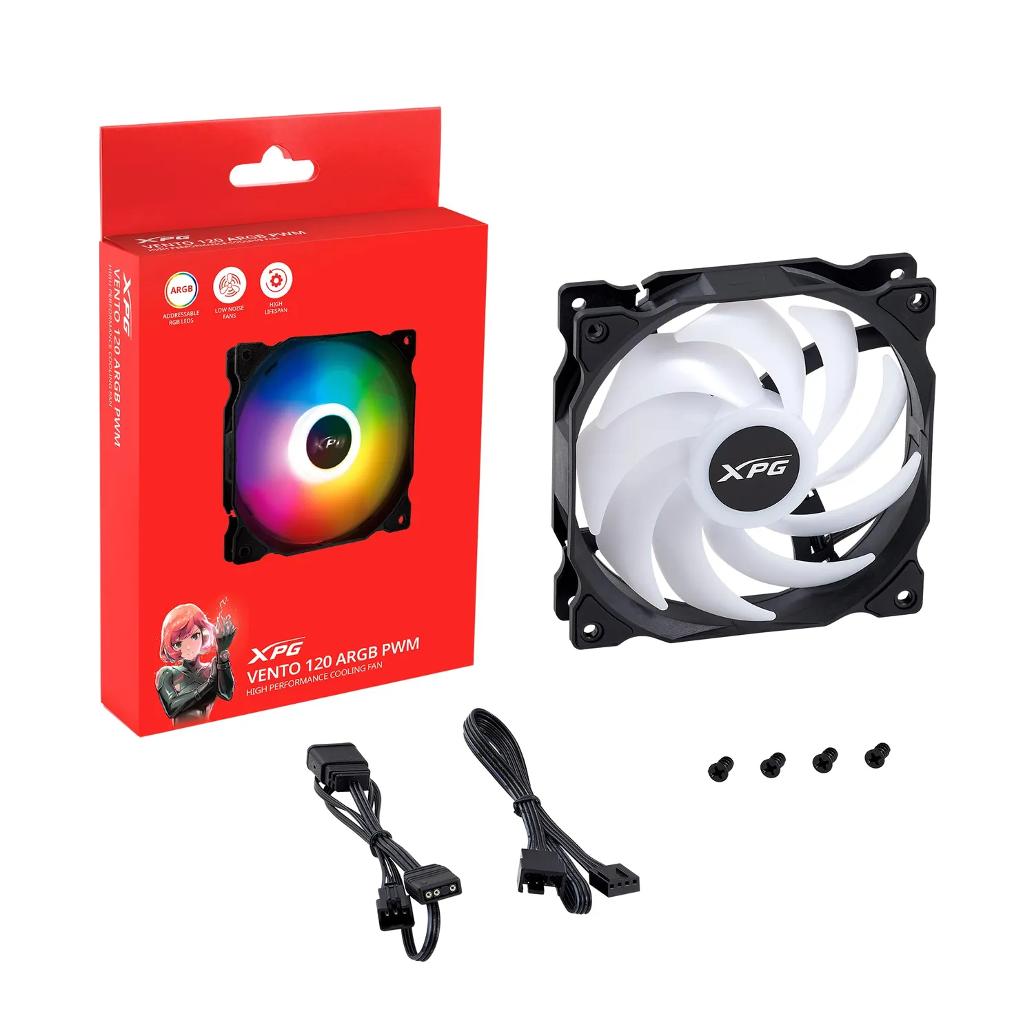 XPG Vento 120 Lüfter 120mm ARGB schwarz PWM