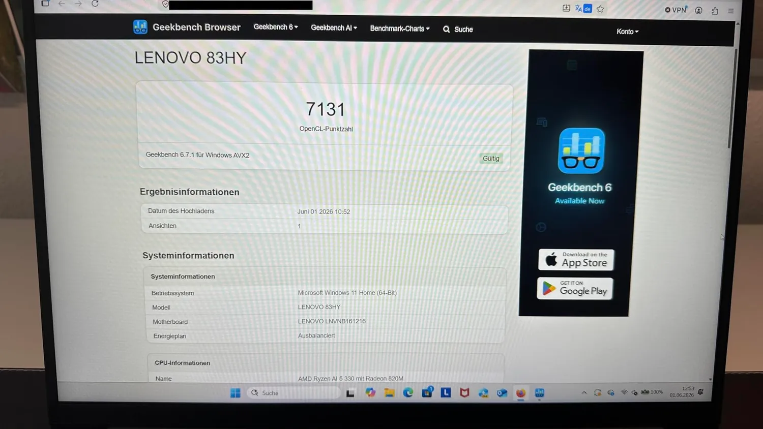 Lenovo IdeaPad Slim 5 Notebook Ryzen AI 7 16GB 1TB Mondgrau