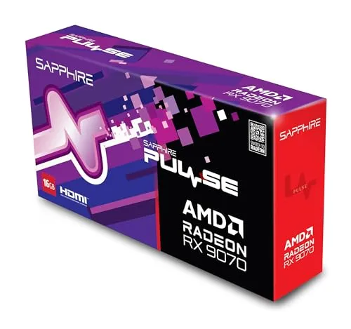 Sapphire Pulse RX 9070 Grafikkarte 16GB Dual HDMI DP