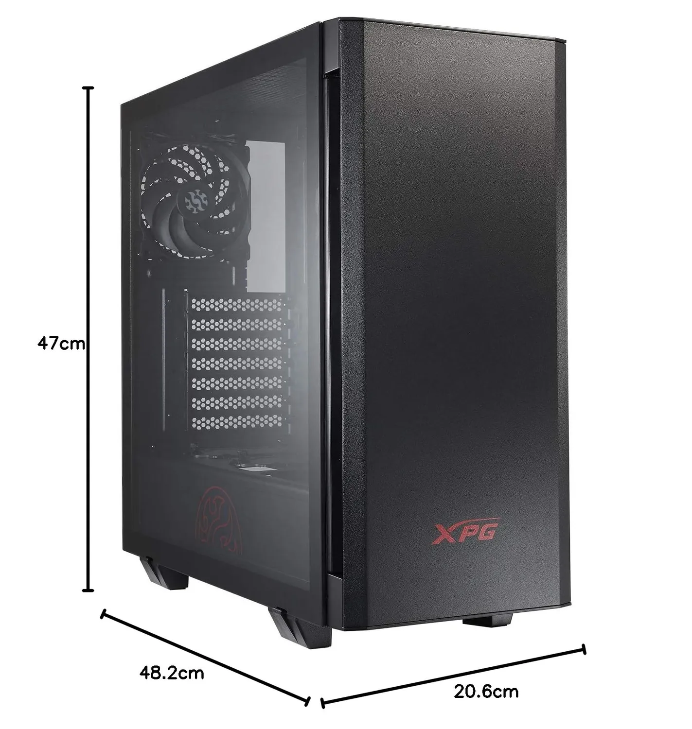 XPG Invader INVADER-BKCWW Gaming-Gehause Schwarz RGB