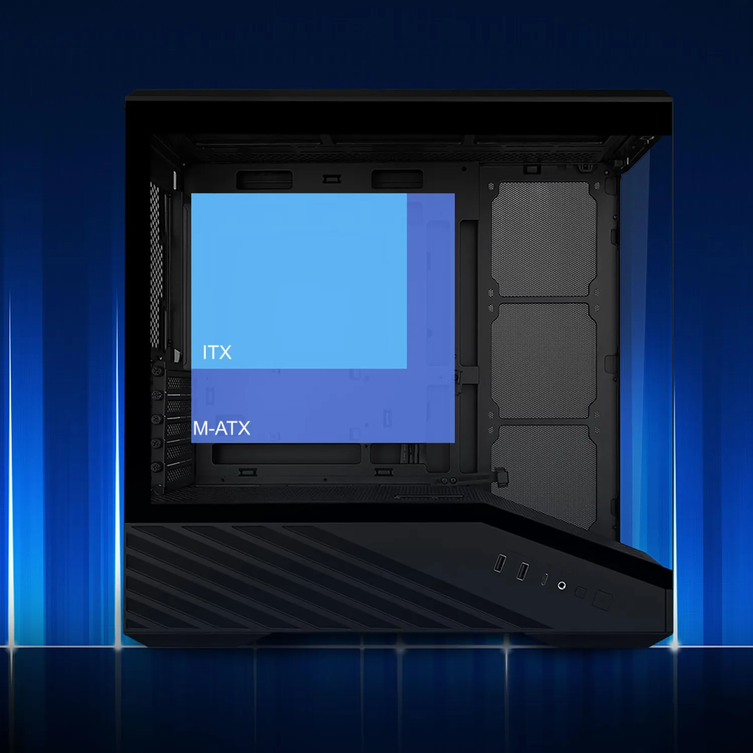 Lian Li Vector V100R Mini Gehäuse schwarz Temperglas mATX
