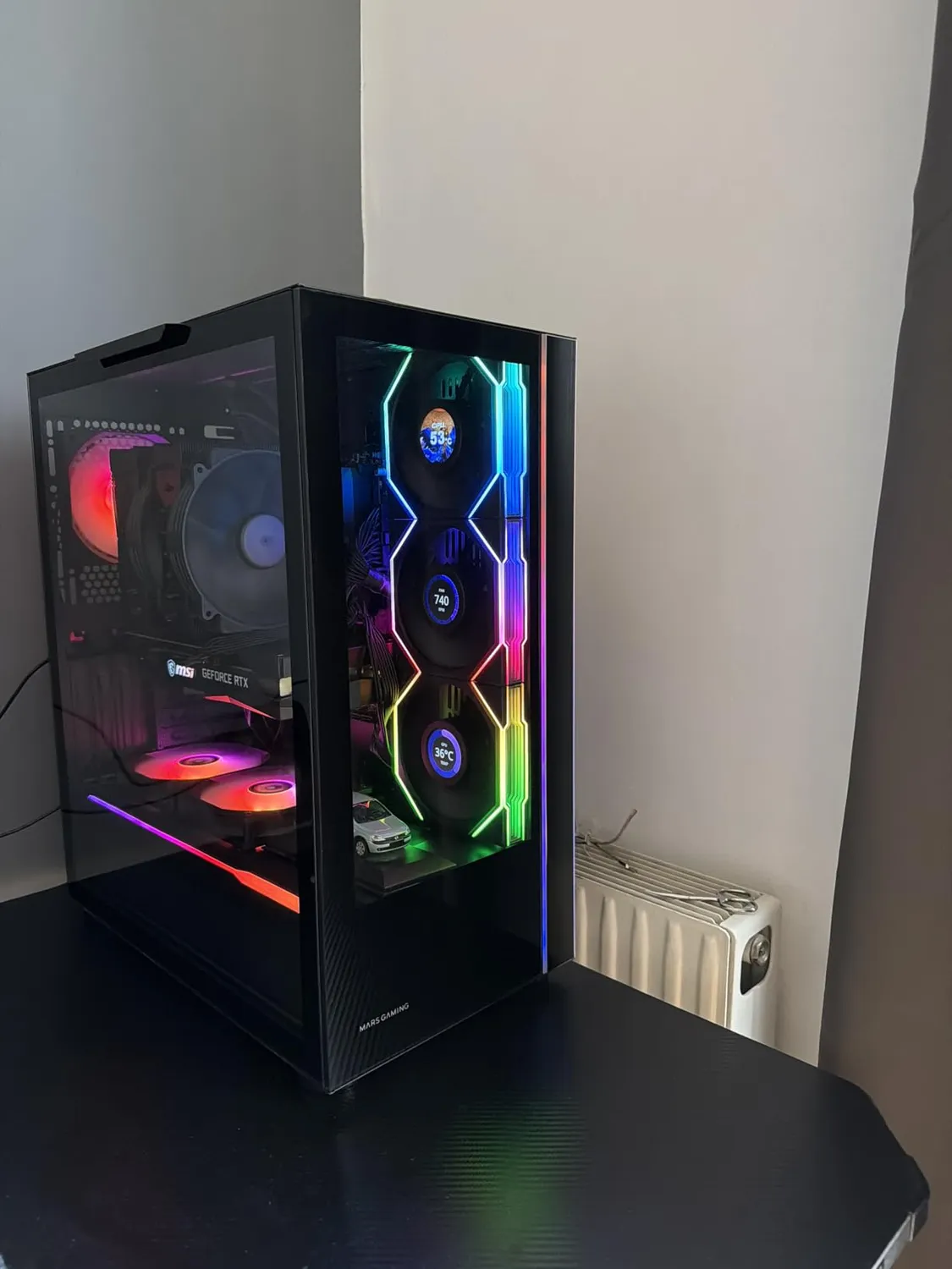 Lian Li UNI FAN TL Wireless LCD Lüfter 120mm 3er schwarz