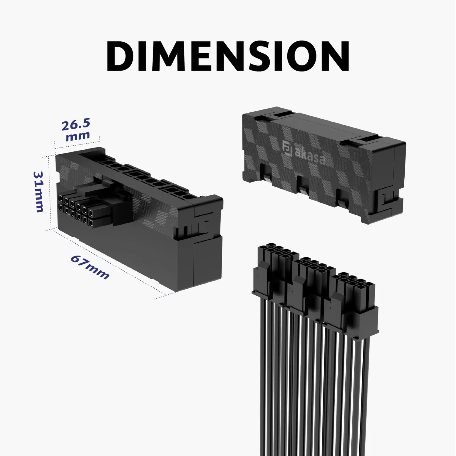 Akasa 12VHPWR Adapter AK-CBPW30-BK 90 Grad 600W 3x8-Pin