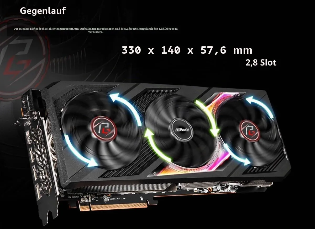ASRock Phantom RX 7900 XTX Grafikkarte 24GB GDDR6