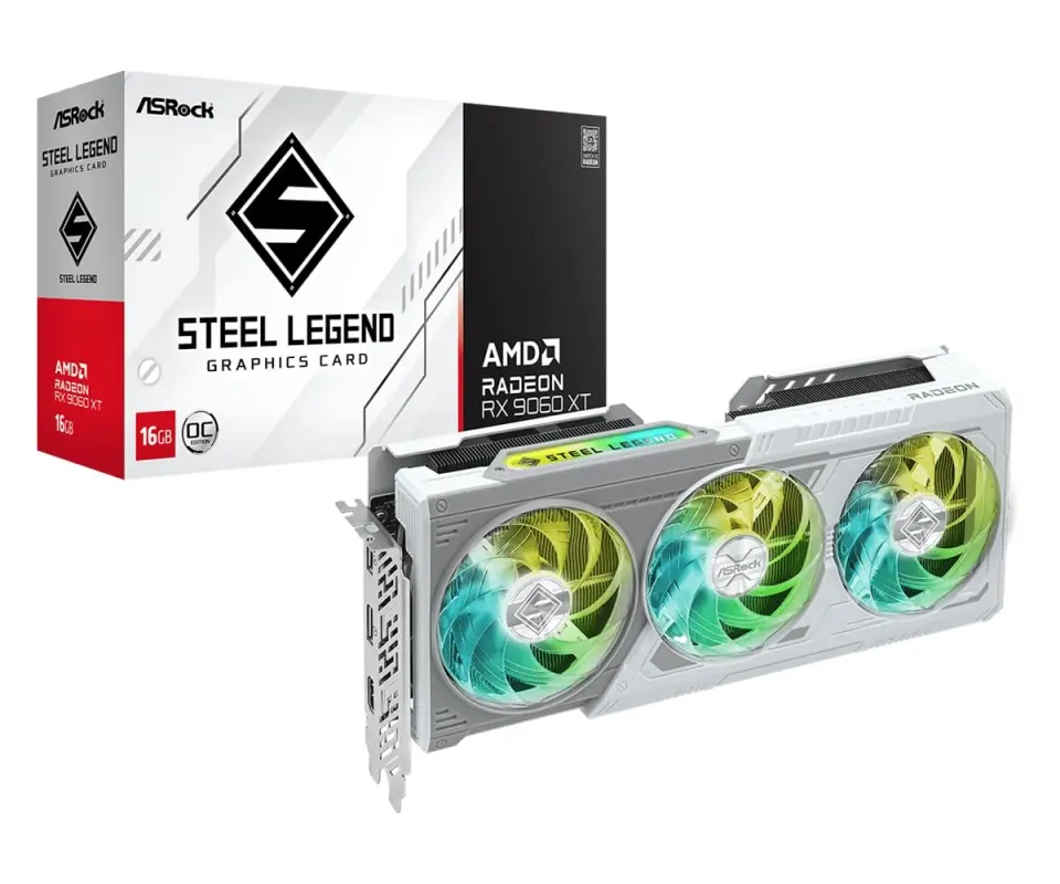 ASRock Steel Legend RX 9060 XT Grafikkarte 16GB OC
