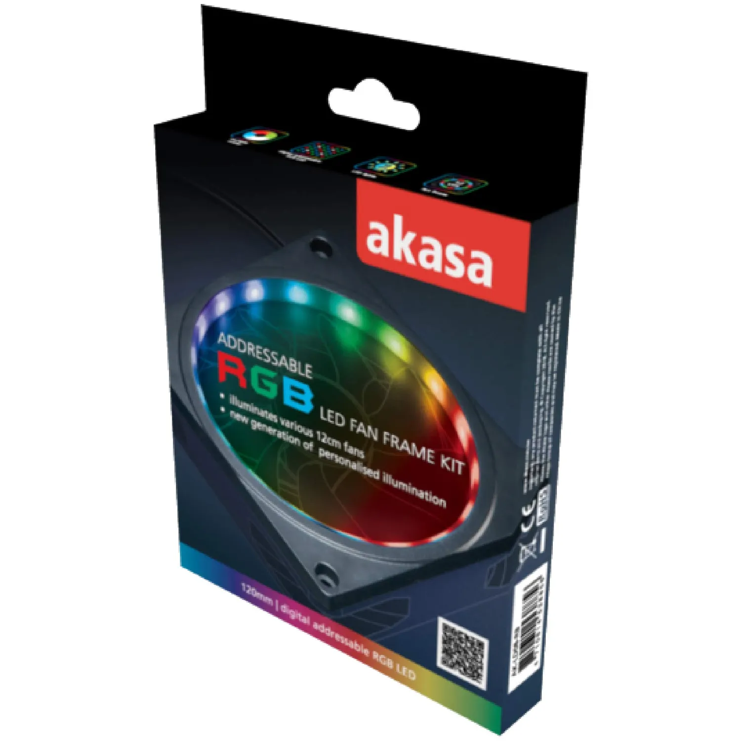 Akasa RGB Lüfterrahmen 120mm LED 3-Pin