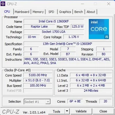 Intel Core i5-13600KF Prozessor LGA1700 14 Kerne