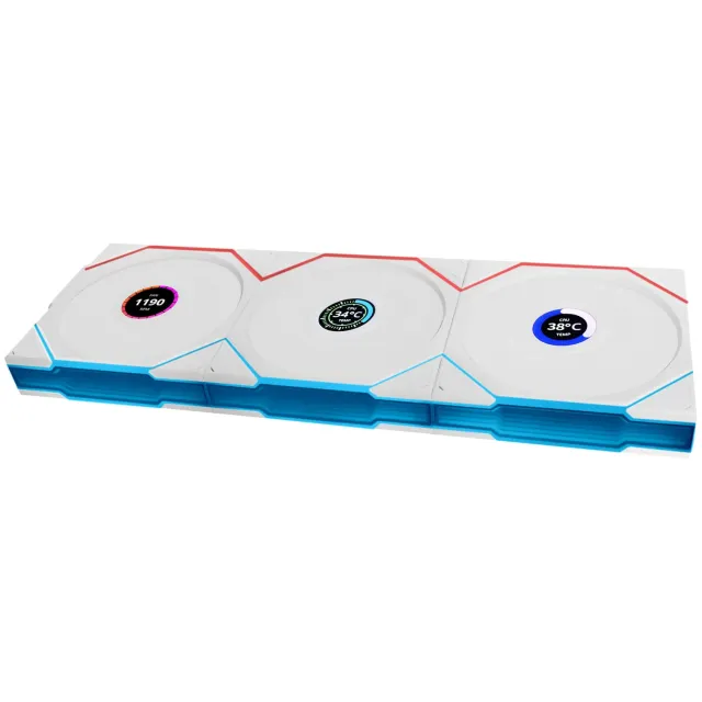 Lian Li UNI FAN TL Wireless LCD 120 3er Pack weiß Reverse