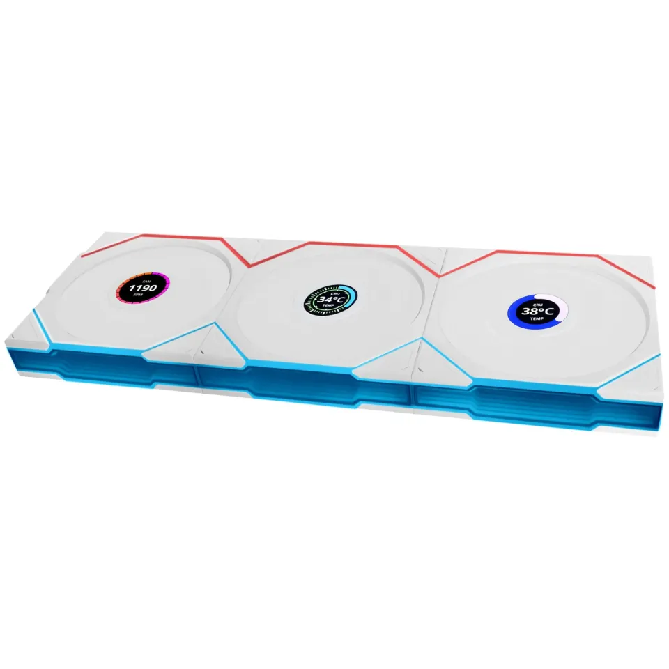 Lian Li UNI FAN TL Wireless LCD 120 3er Pack weiß Reverse