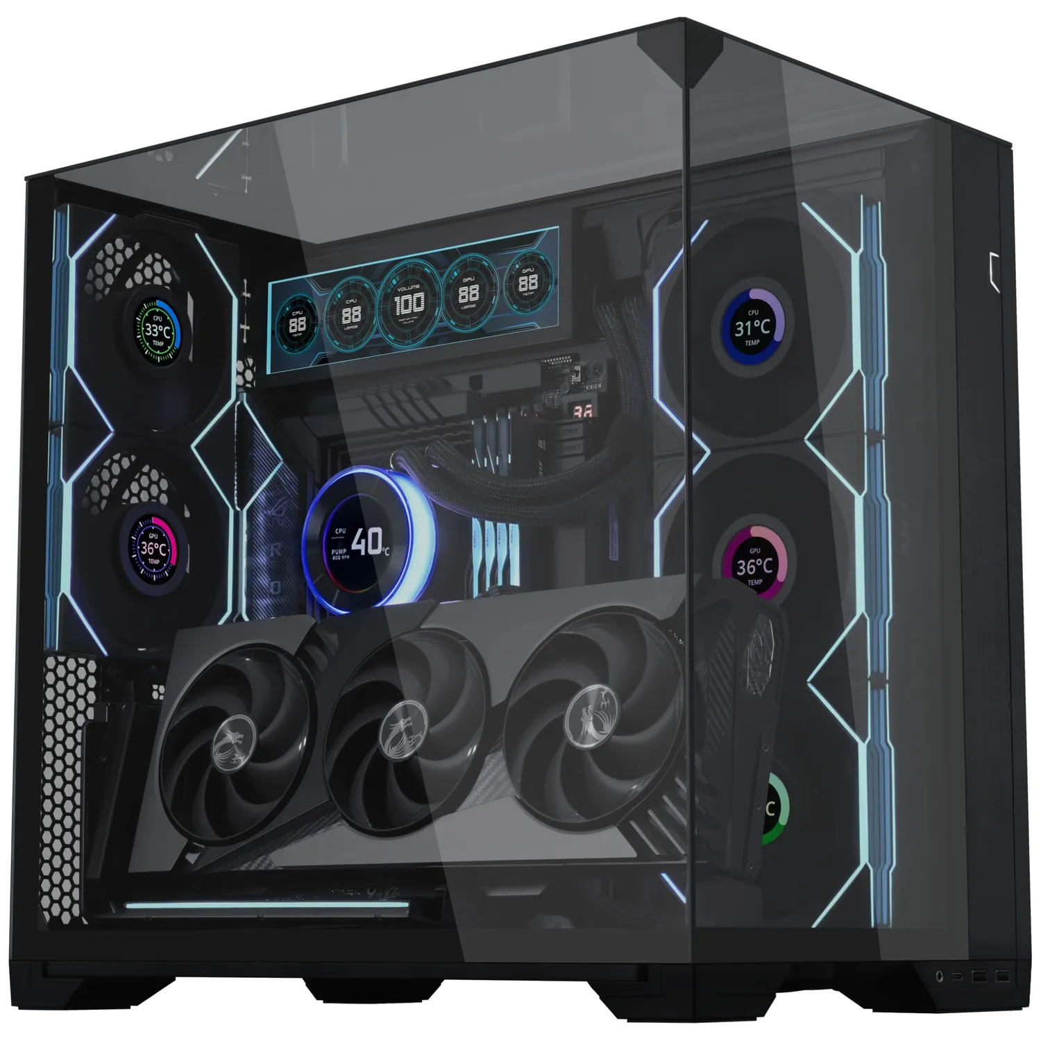 Lian Li GPU-Halterung vertikal PCIe 5.0 mit Riser Kabel
