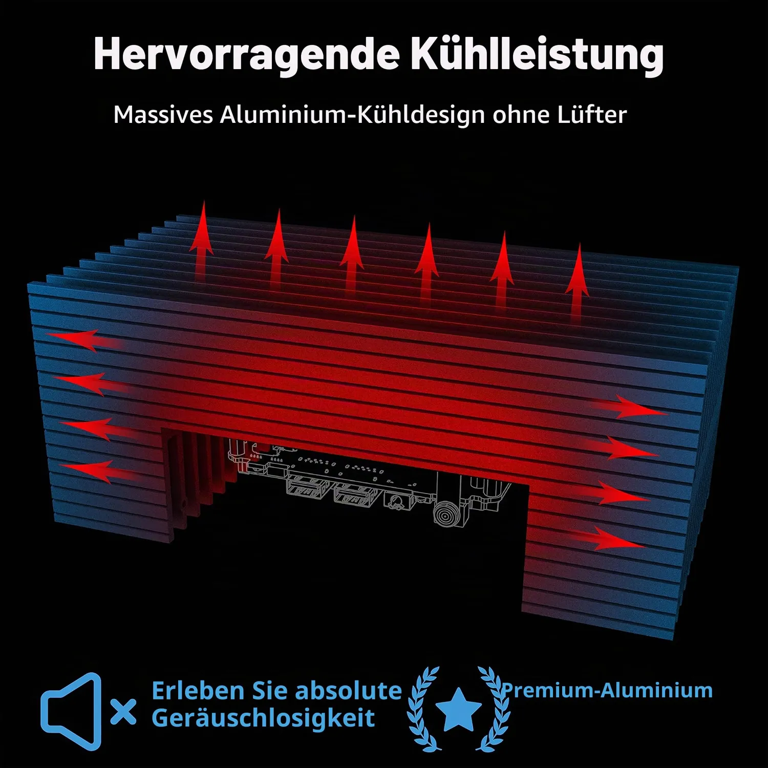 AKASA Turing WS Gehäuse lüfterlos für NUC 12