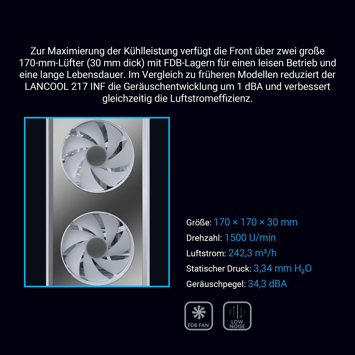 Lian Li LANCOOL 217 INF Midi-Tower Gehäuse schwarz