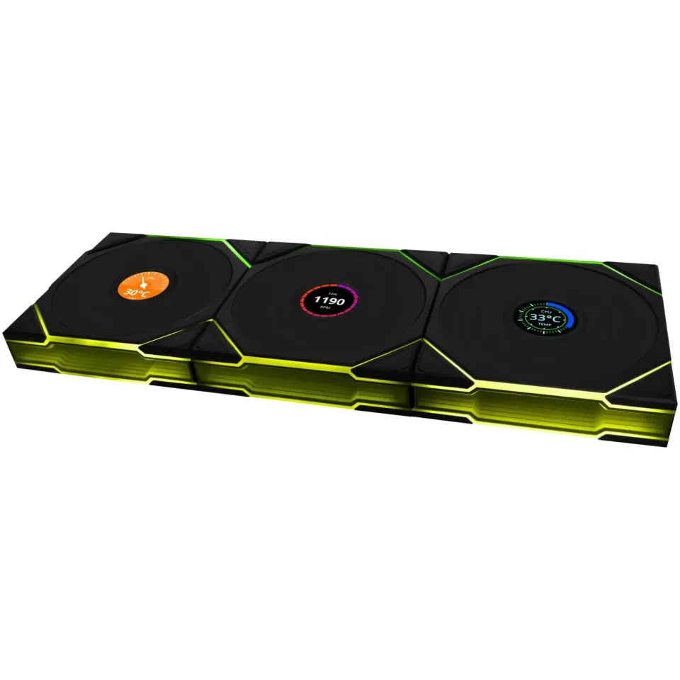 Lian Li UNI FAN TL Wireless LCD Lüfter 120mm 3er schwarz