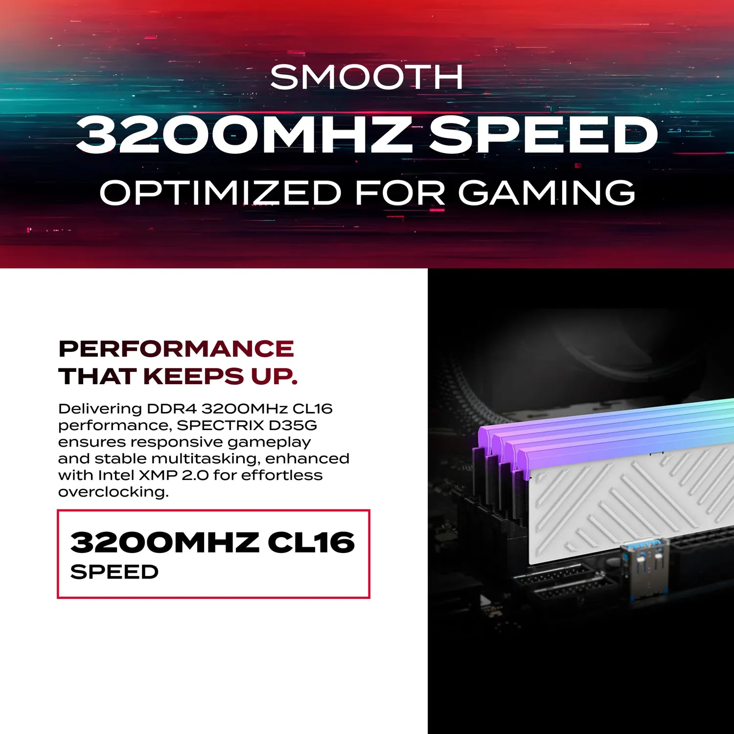 XPG Spectrix D35G RGB RAM 32GB DDR4 3200 2x16GB