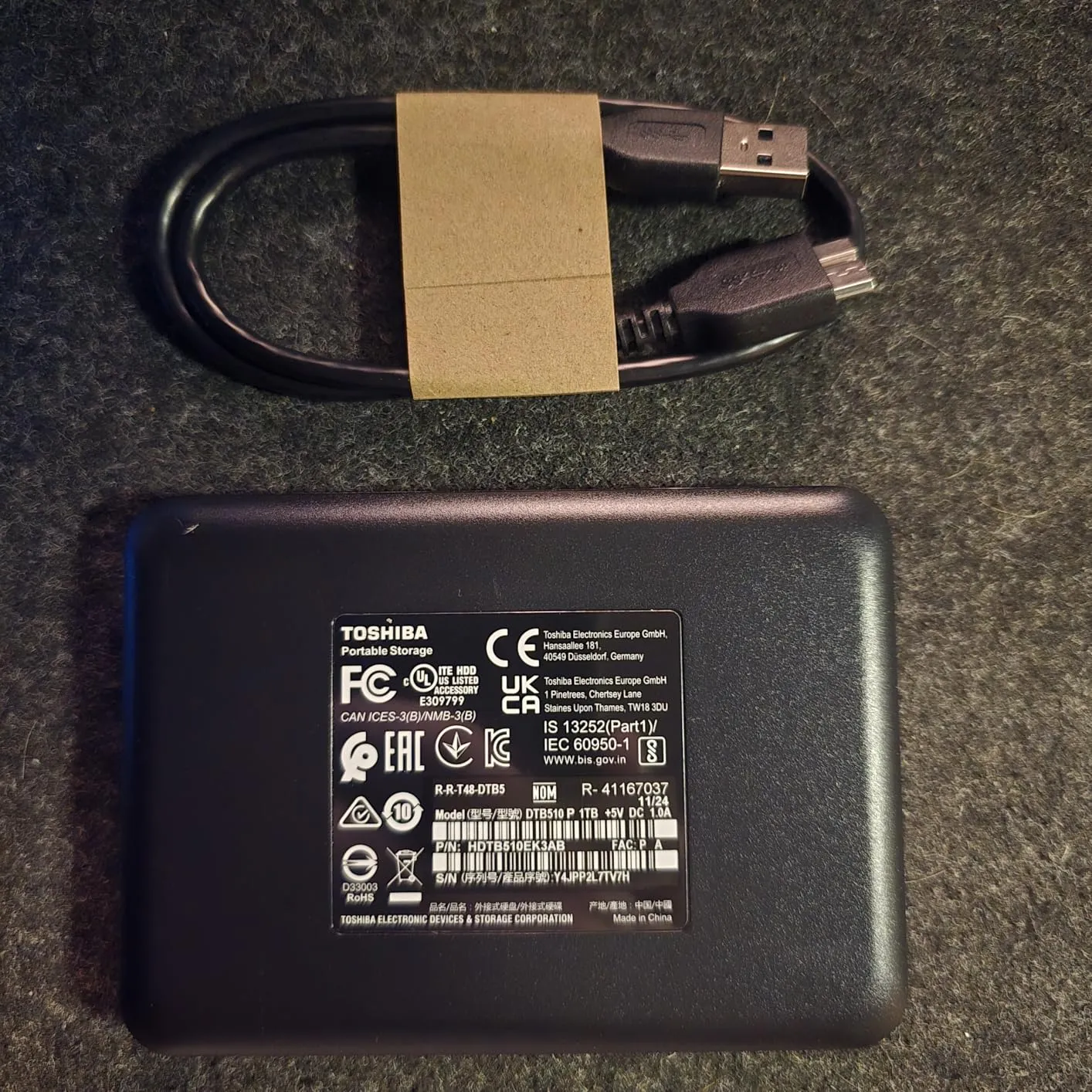 Toshiba Canvio Partner externe Festplatte 1 TB USB 3.2
