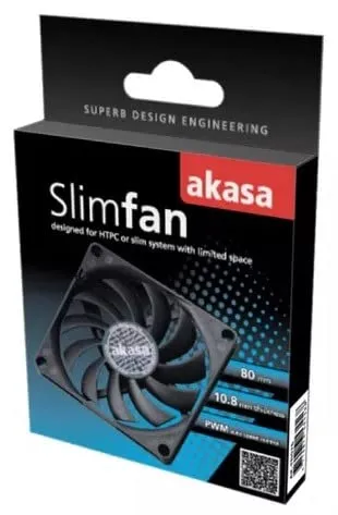 Akasa Slimfan AK-FN076 Gehäuselüfter 80mm PWM