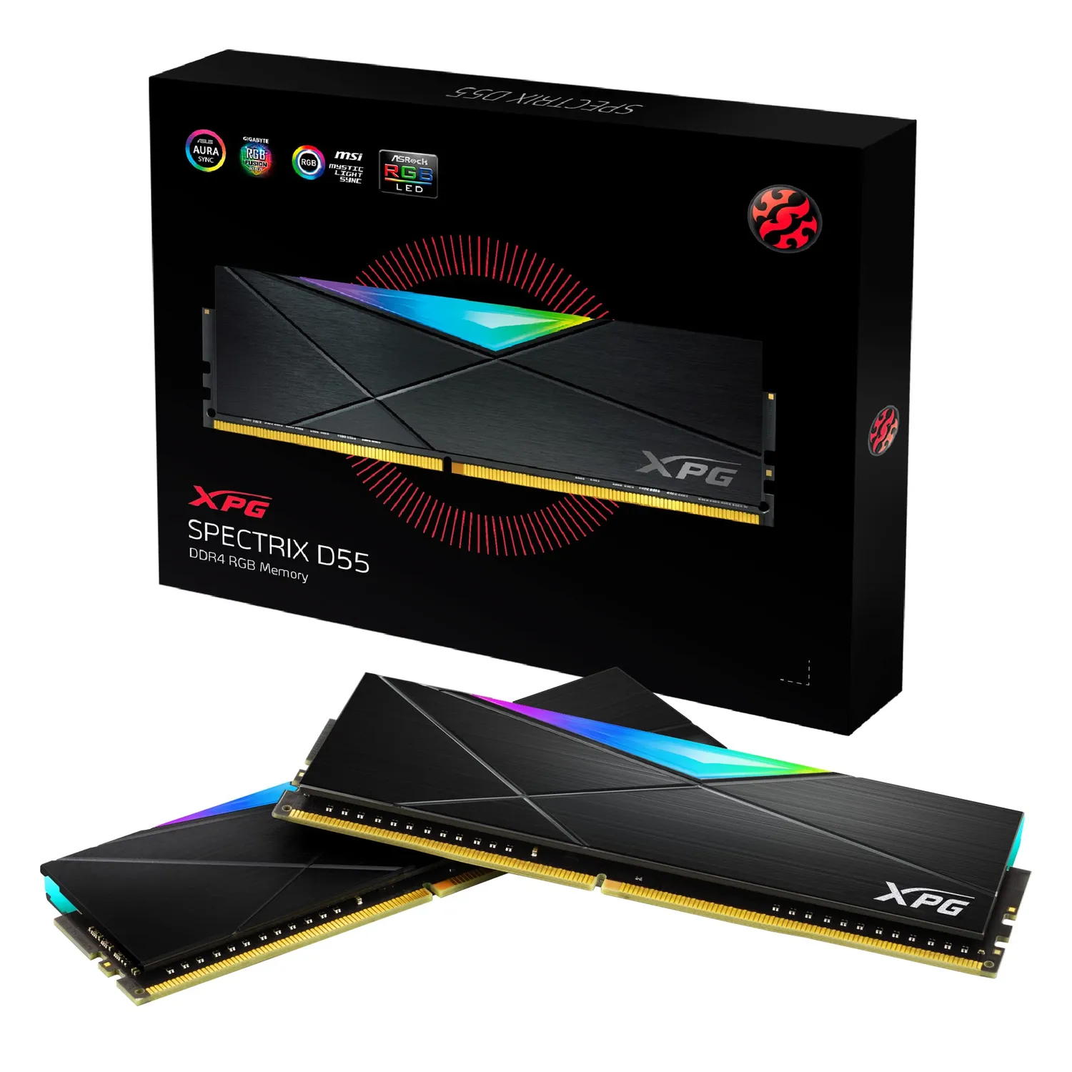 XPG Spectrix D55 3200MHz RAM 32GB DDR4 schwarz RGB