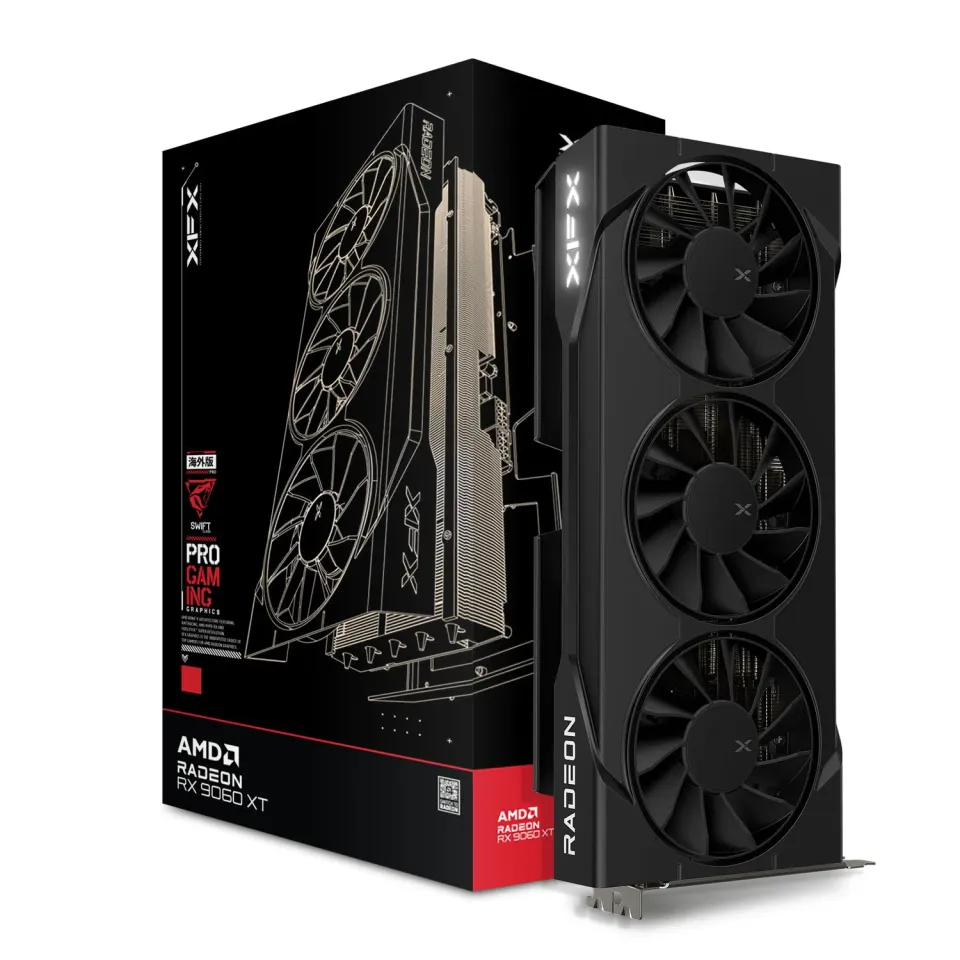 XFX Swift RX 9060 XT OC Grafikkarte 16GB Triple-Fan