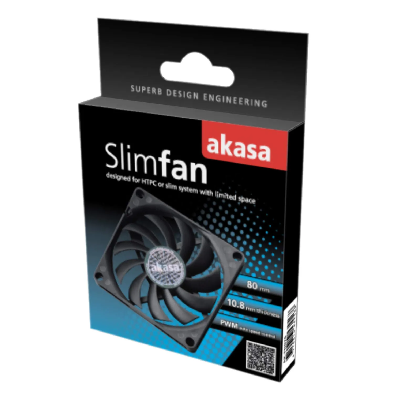 Akasa Slimfan AK-FN076 Gehäuselüfter 80mm PWM