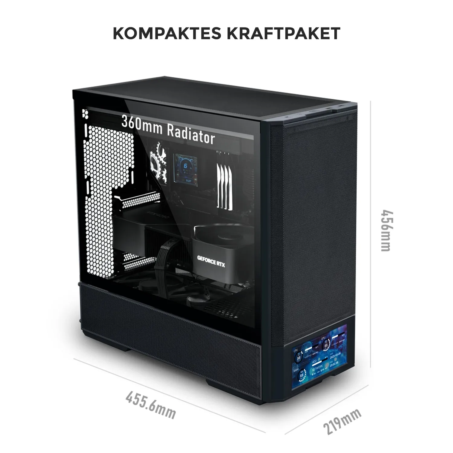 Lian Li LANCOOL 207 Digital PC Gehäuse schwarz ATX