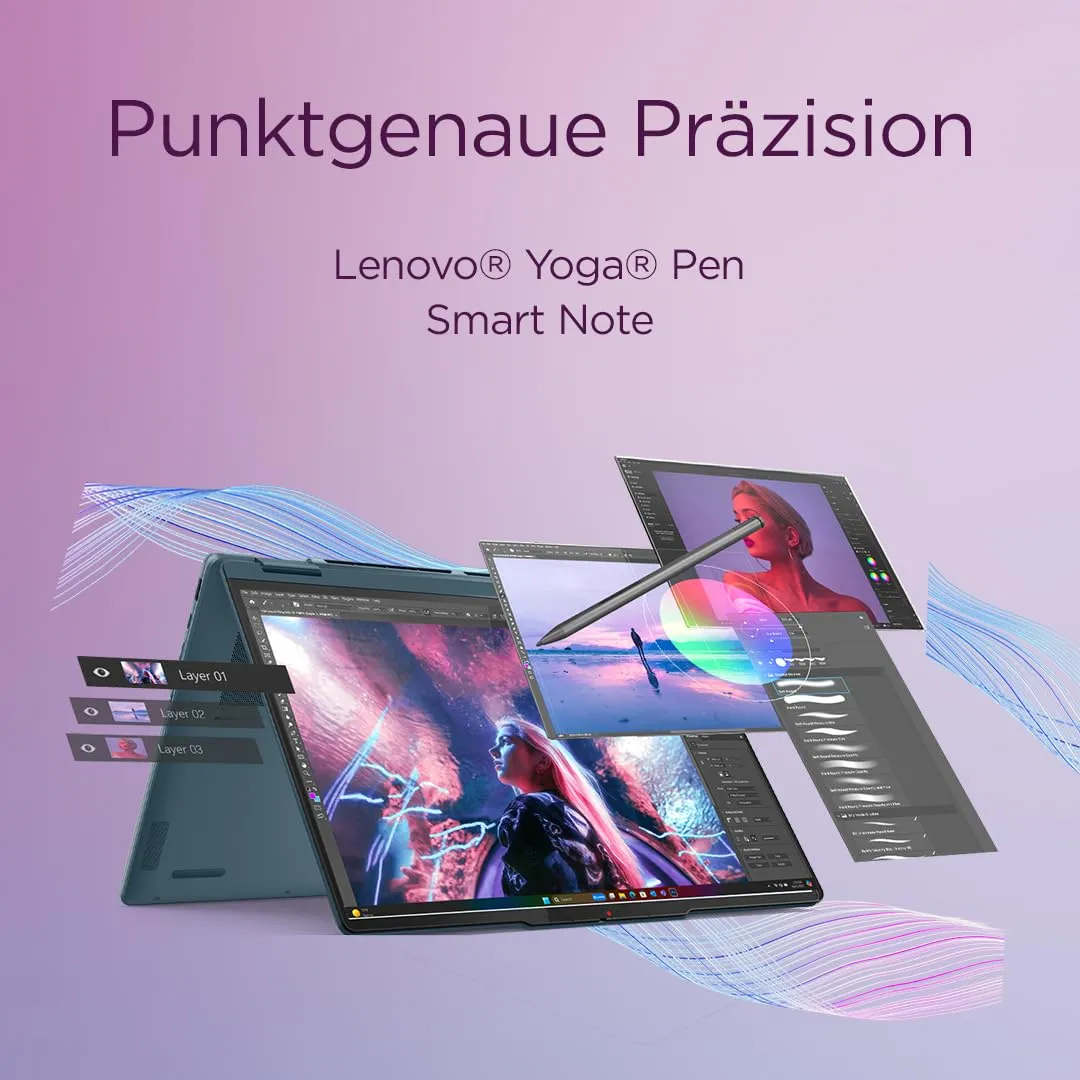 Lenovo Yoga 7 Convertible Laptop 14 OLED Ryzen AI 5 16GB/512GB Teal