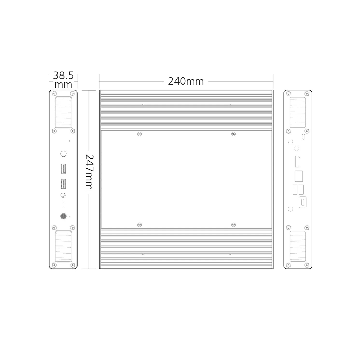 AKASA Plato X8 A-NUC43-M1B Gehäuse schwarz für NUC 8