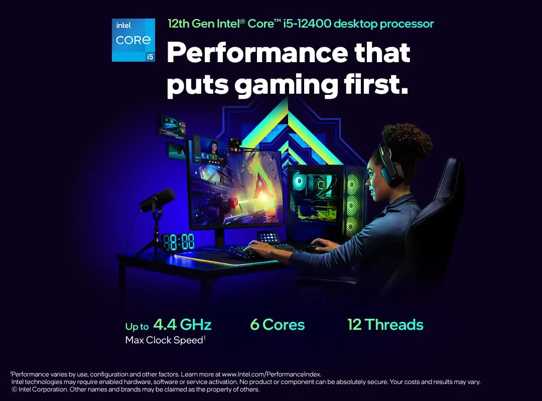 Intel Core i5-12400 Prozessor LGA1700 bis 4,4 GHz