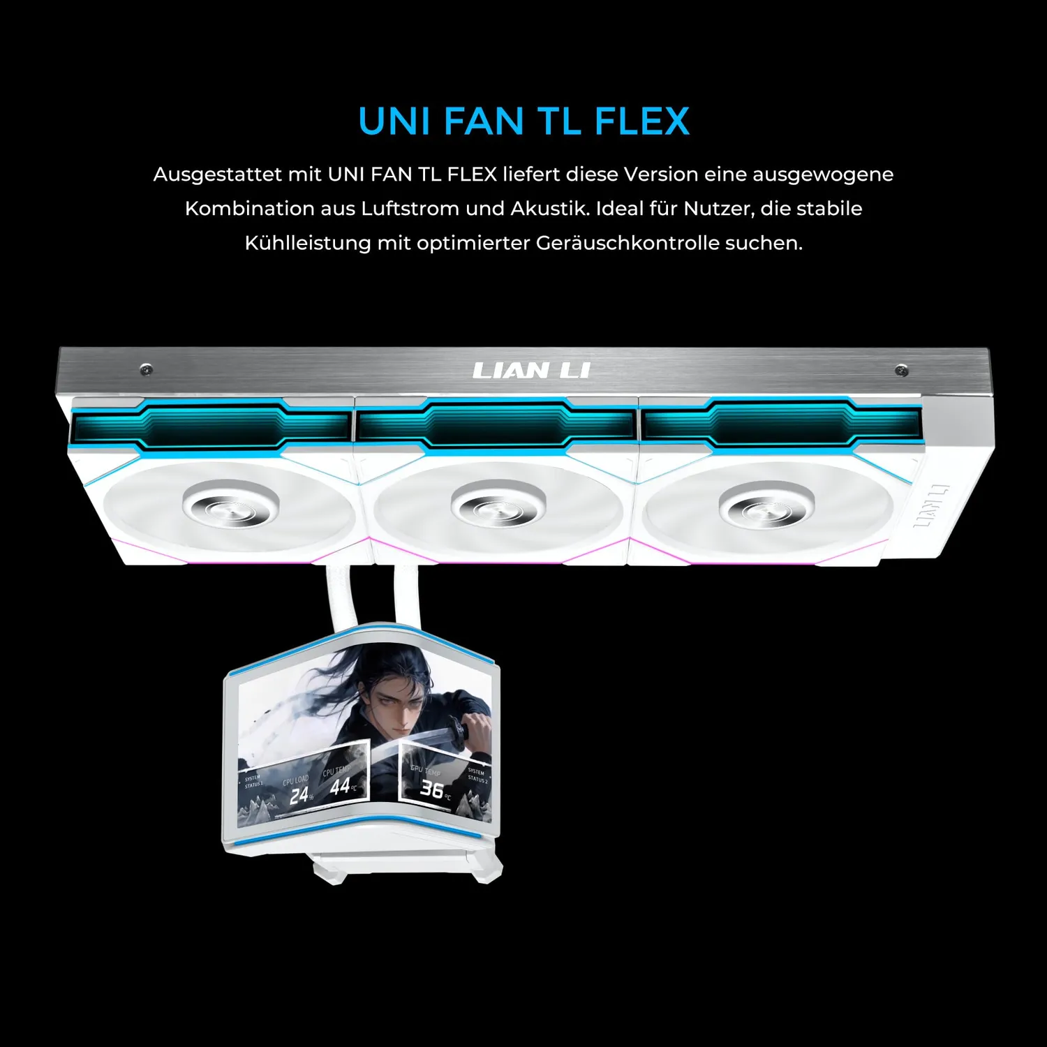 Lian Li HydroShift II OLED Curved 360 AIO weiß TL FLEX