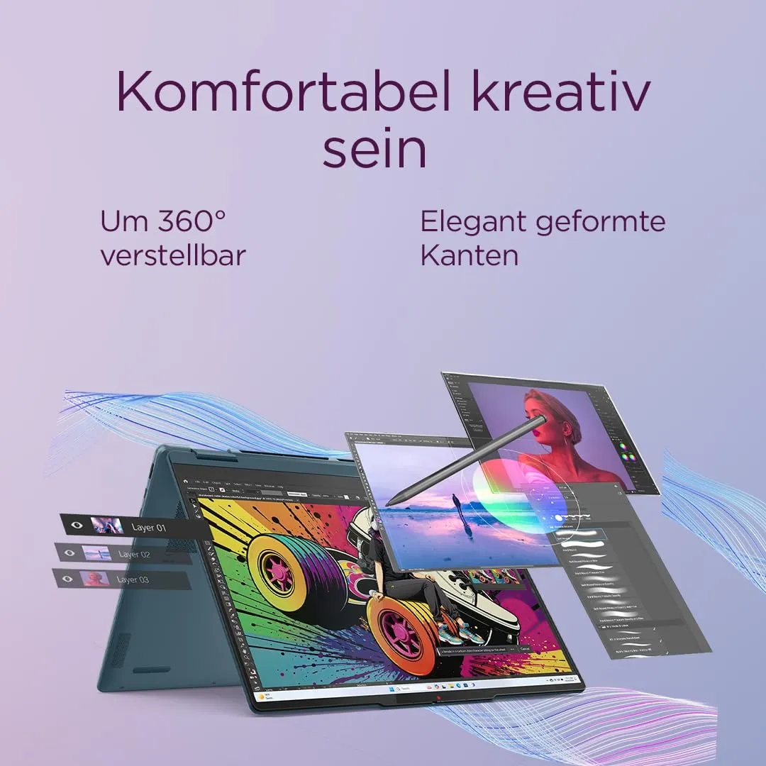 Lenovo Yoga 7 2-in-1 Convertible 14" OLED Ryzen AI 7 16GB 512GB
