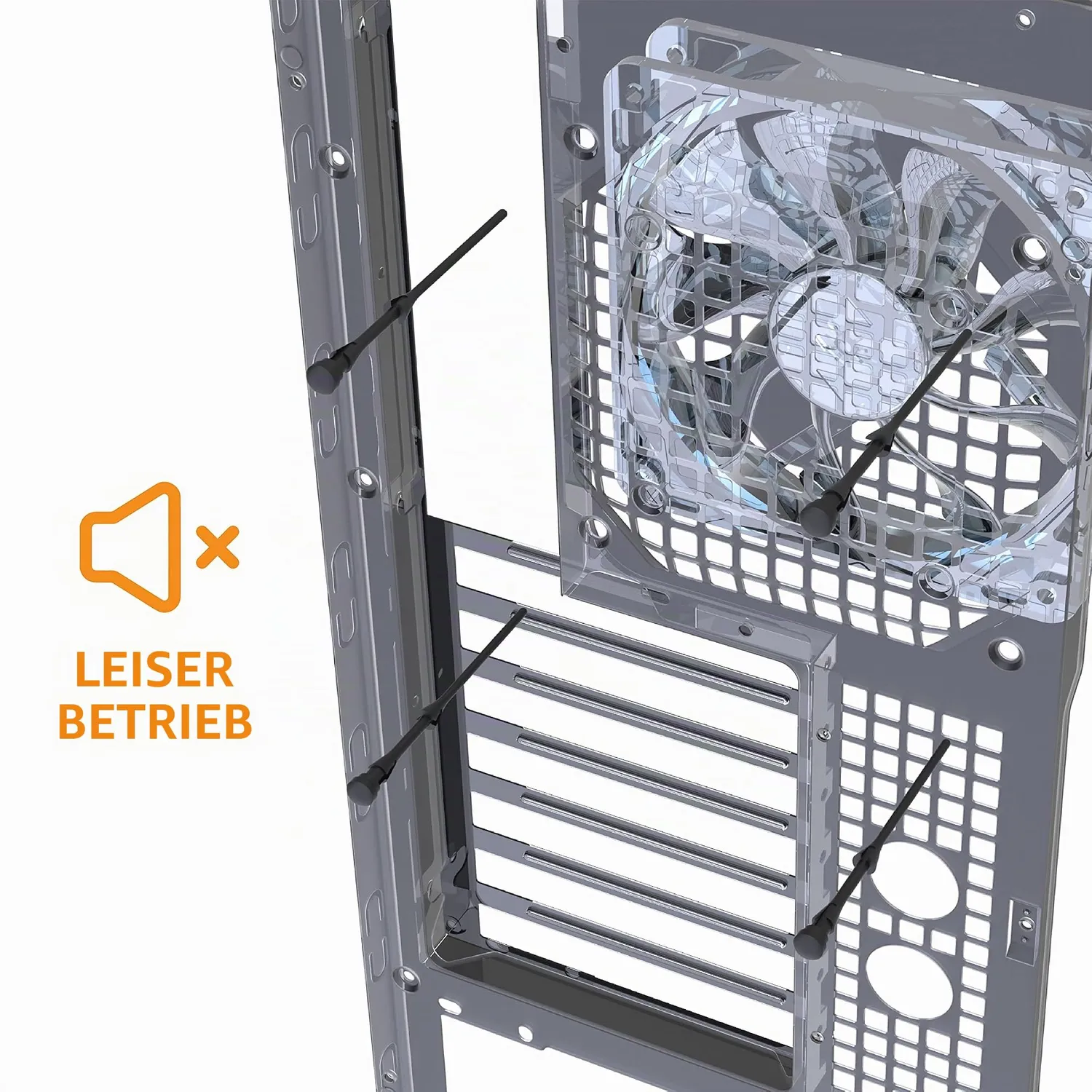 Akasa AK-MX003 Gummi Lüfter-Halterungen 20 Stück schwarz Anti-Vibration