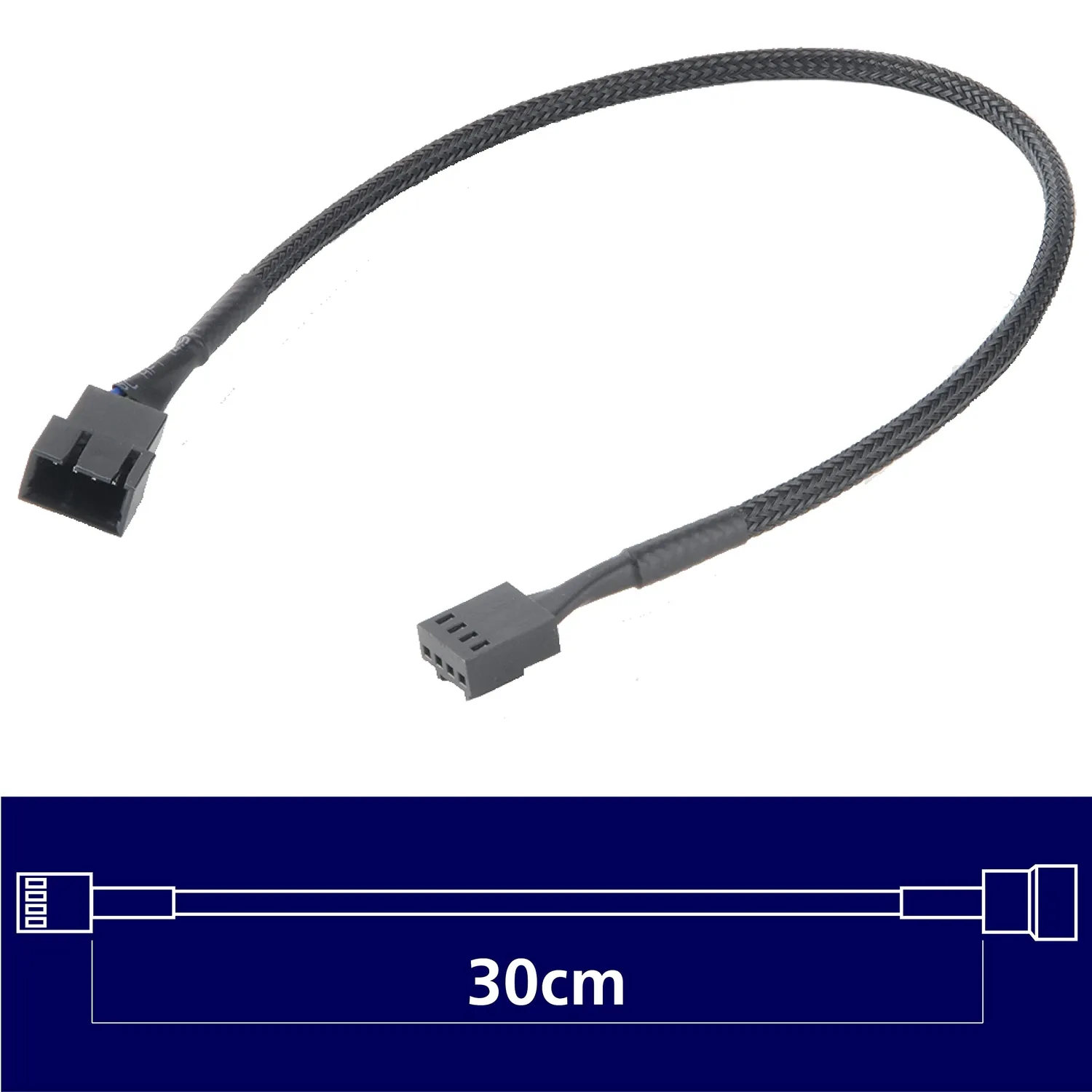 Akasa AK-CBFA01-30 PWM Lüfter-Verlängerungskabel 30cm