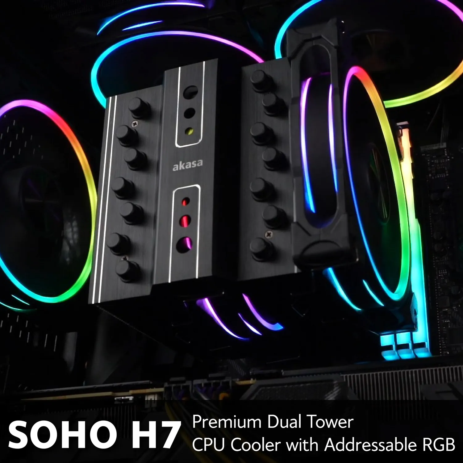 Akasa SOHO H7 AK-CC4026HP01 CPU-Kühler Dual Tower