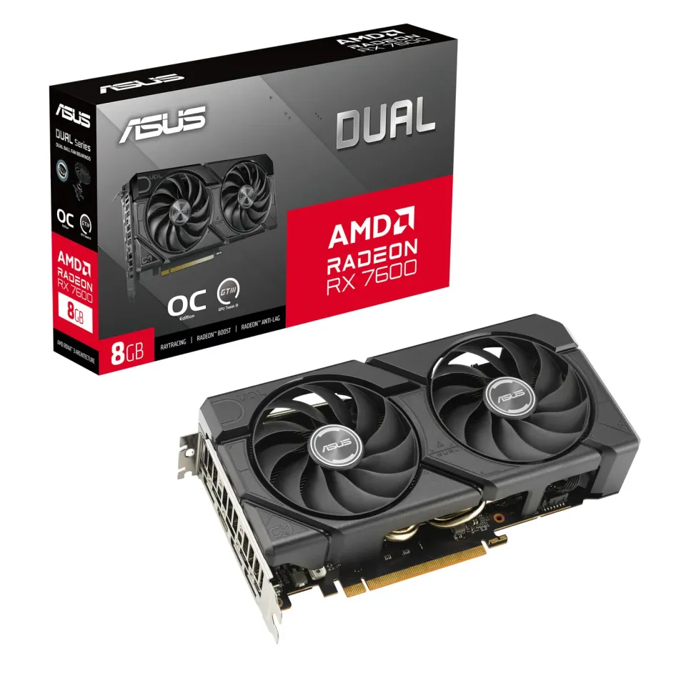 ASUS Dual RX 7600 EVO OC Grafikkarte 8GB GDDR6