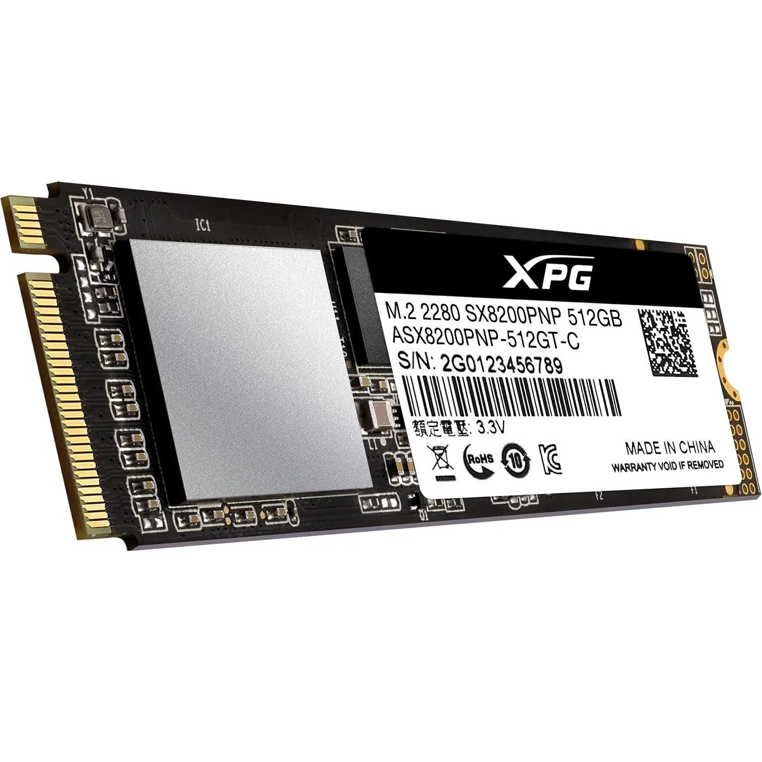 XPG SX8200 Pro 512GB M.2 SSD PCIe Gen3x4
