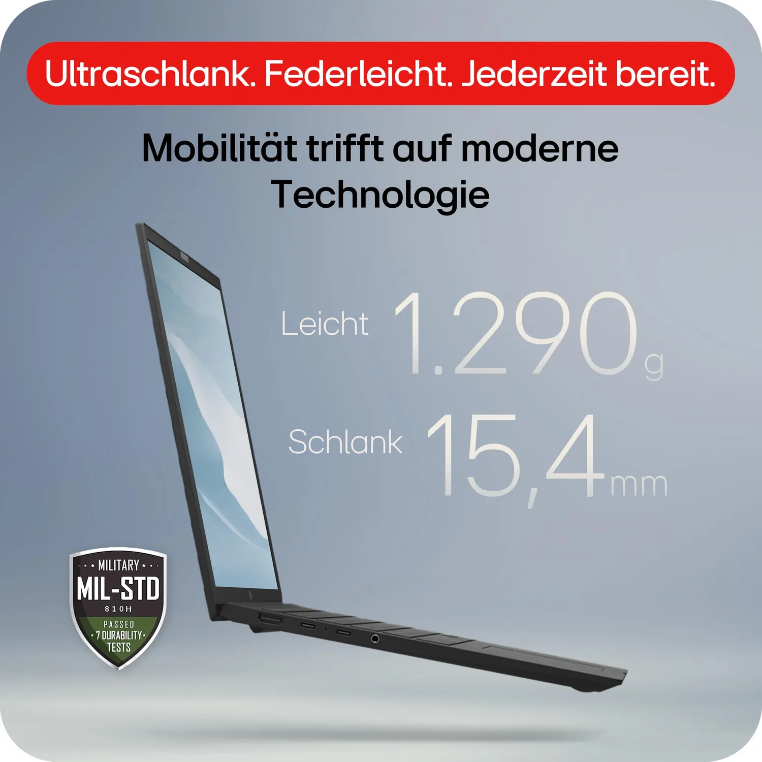 LG gram 15 15Z80T-G.AU75G Notebook 16GB 512GB Schwarz