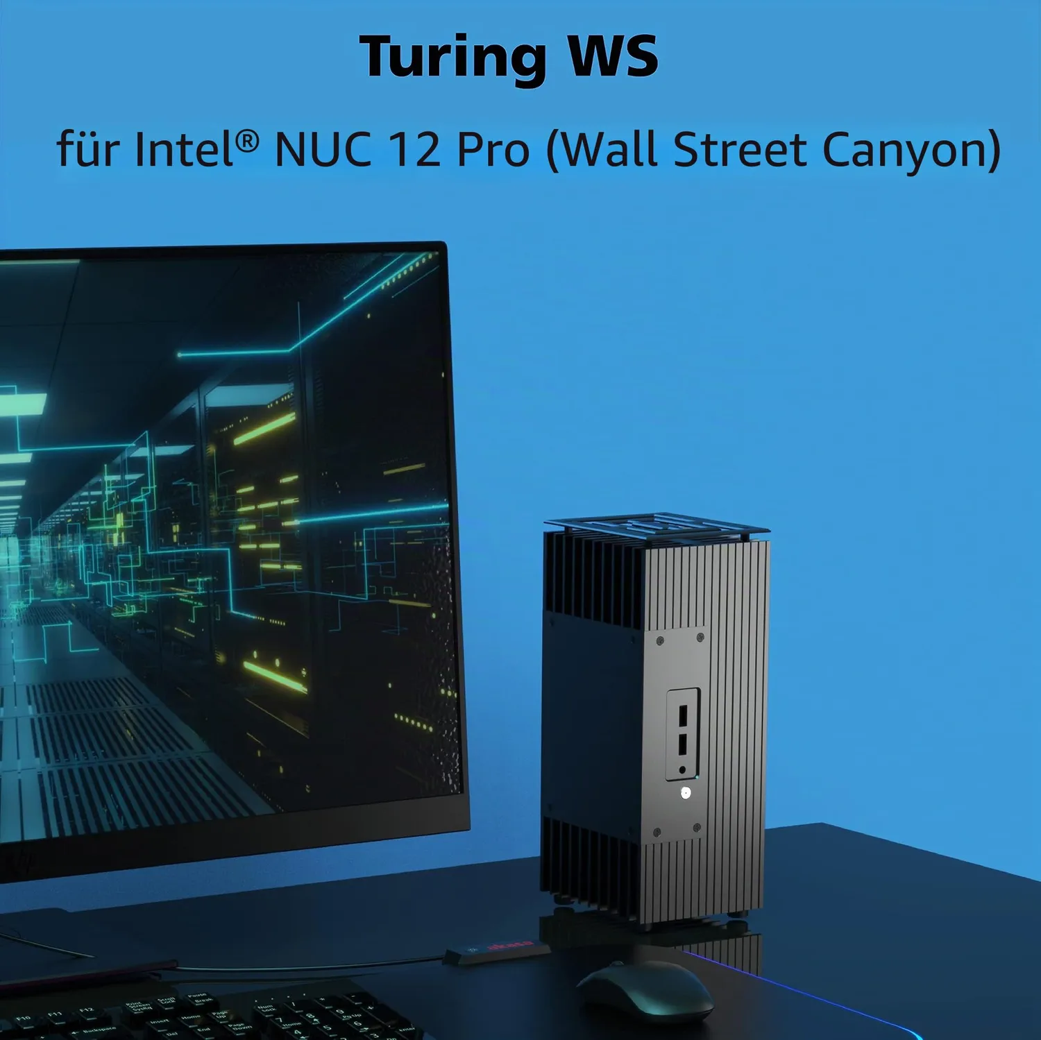 AKASA Turing WS Gehäuse lüfterlos für NUC 12