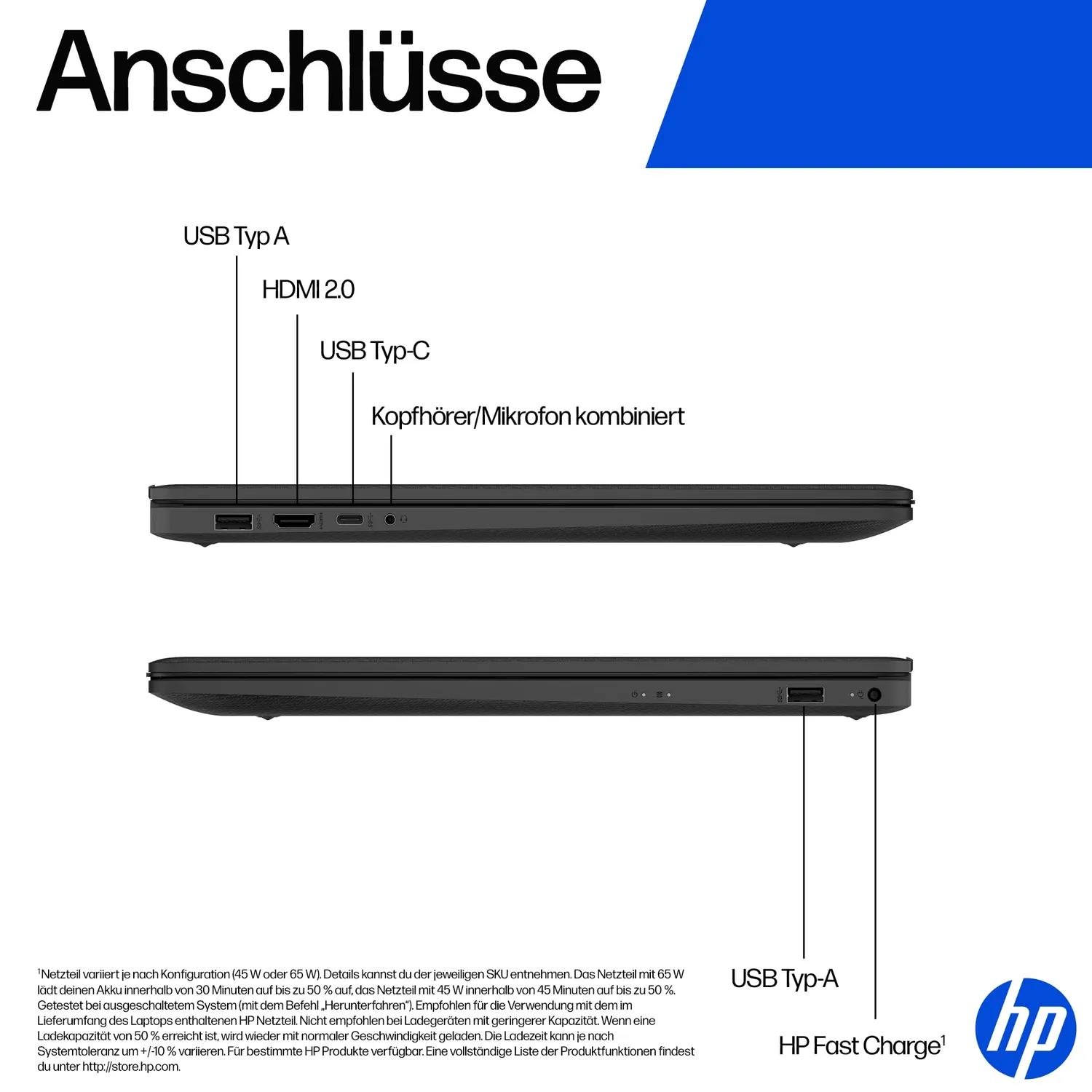 HP 17,3 Zoll Laptop Ryzen 5 7520U 8GB 512GB schwarz