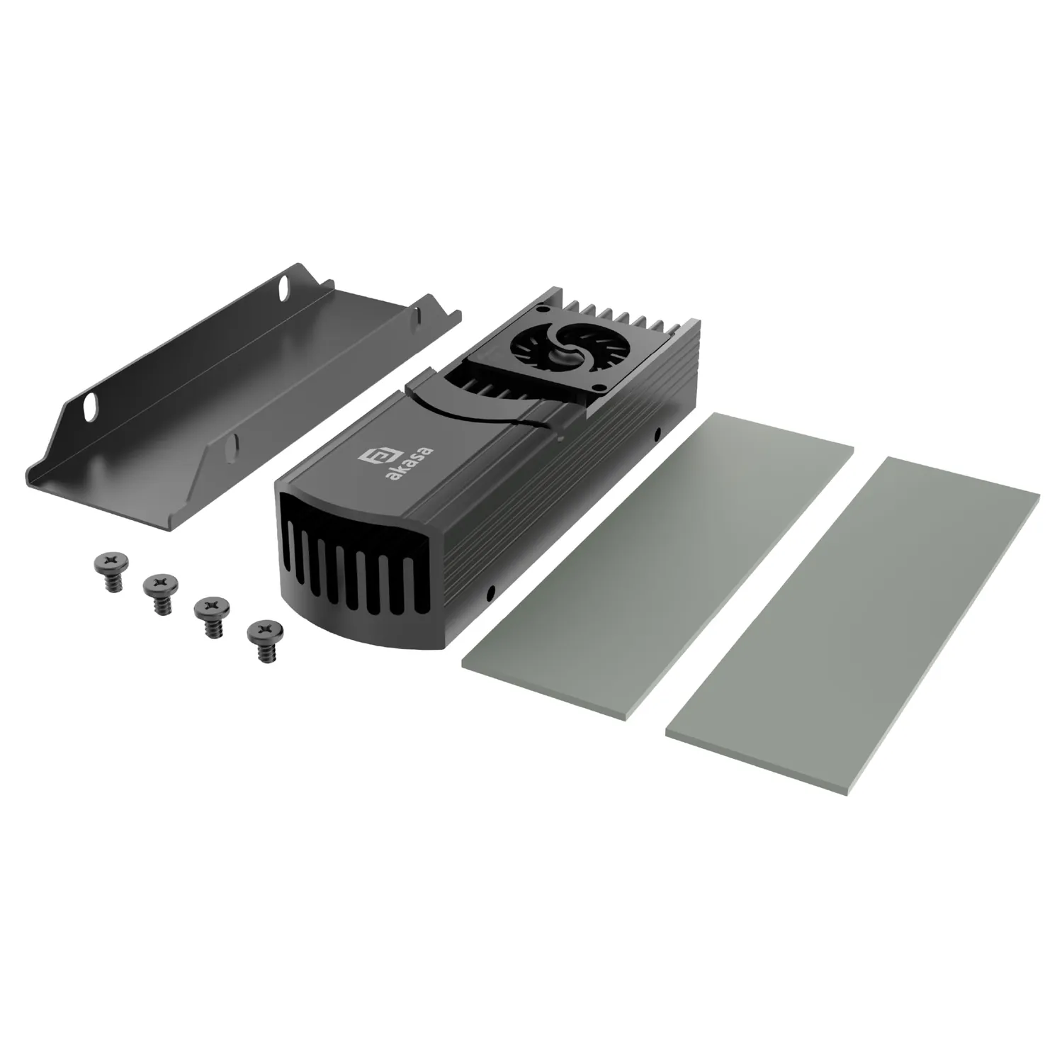 Akasa Gecko Pro LX A-M2HS04-BK M.2 SSD Kühler mit Lüfter