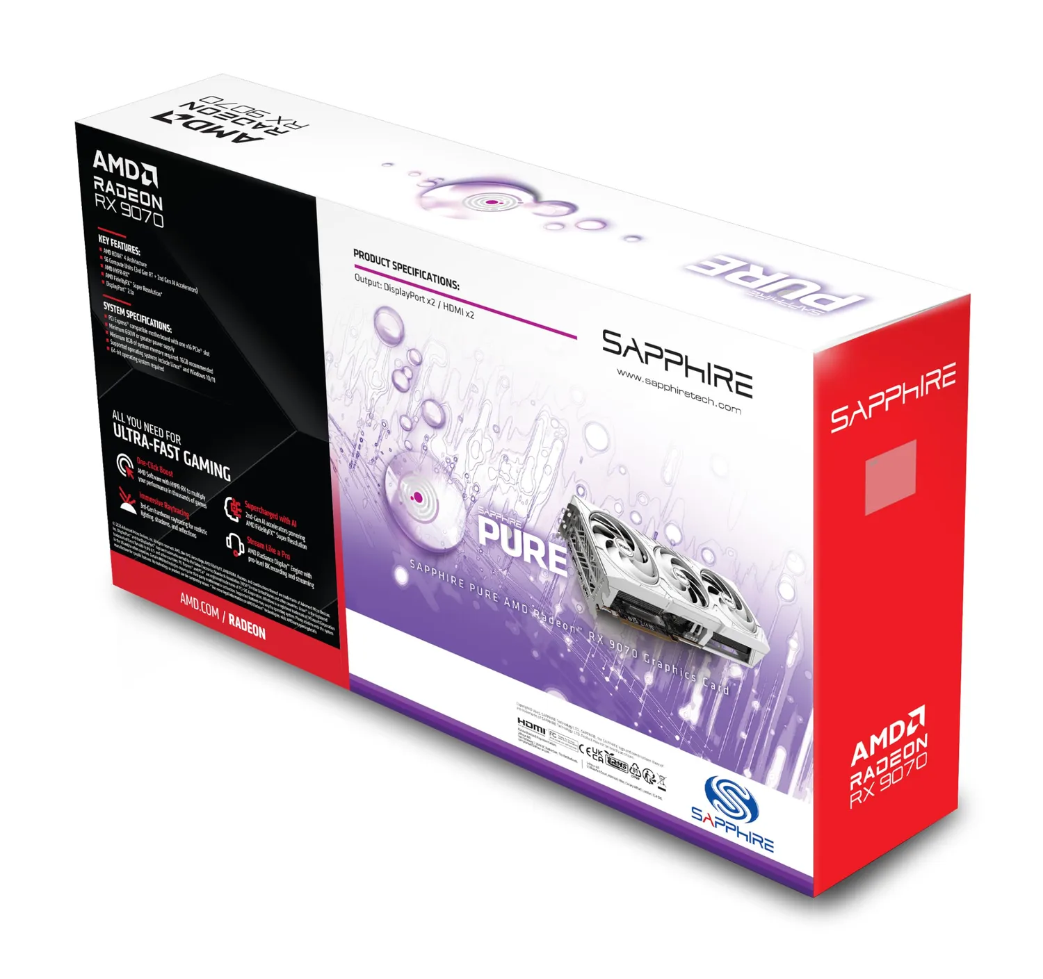 Sapphire Pure RX 9070 Gaming OC Grafikkarte 16GB GDDR6