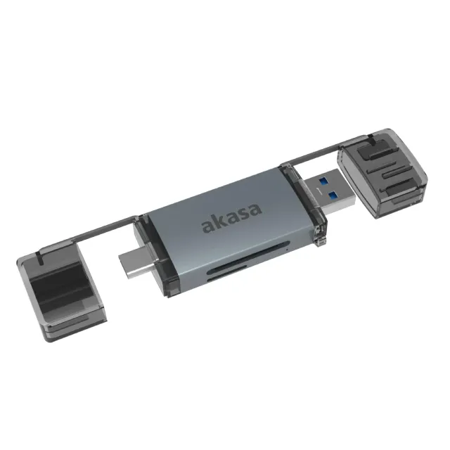 Akasa AK-CR-12 Kartenleser USB-C+A SD microSD 5Gbps