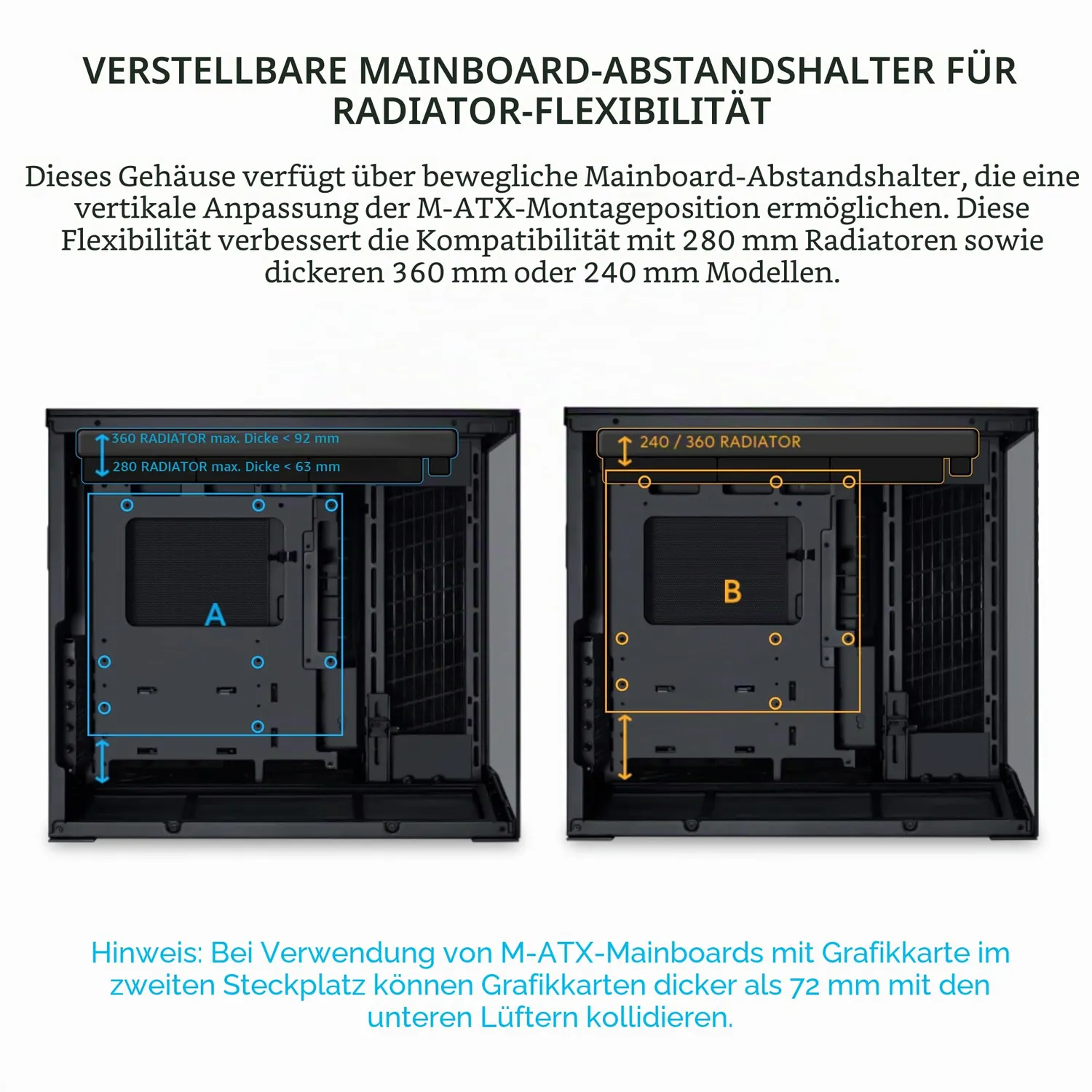 Lian Li O11D Mini V2 PC Gehäuse schwarz ohne Lüfter