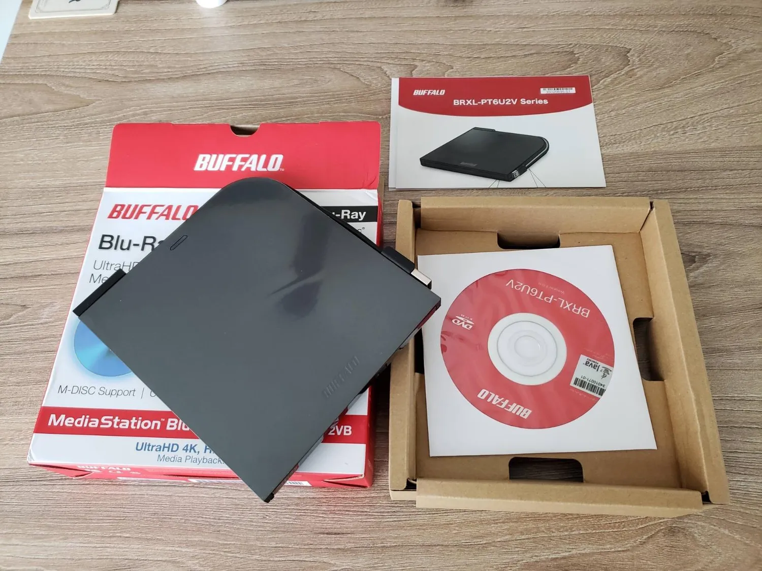Buffalo BRXL-PT6U2VB Blu-ray-Brenner USB Schwarz mobil