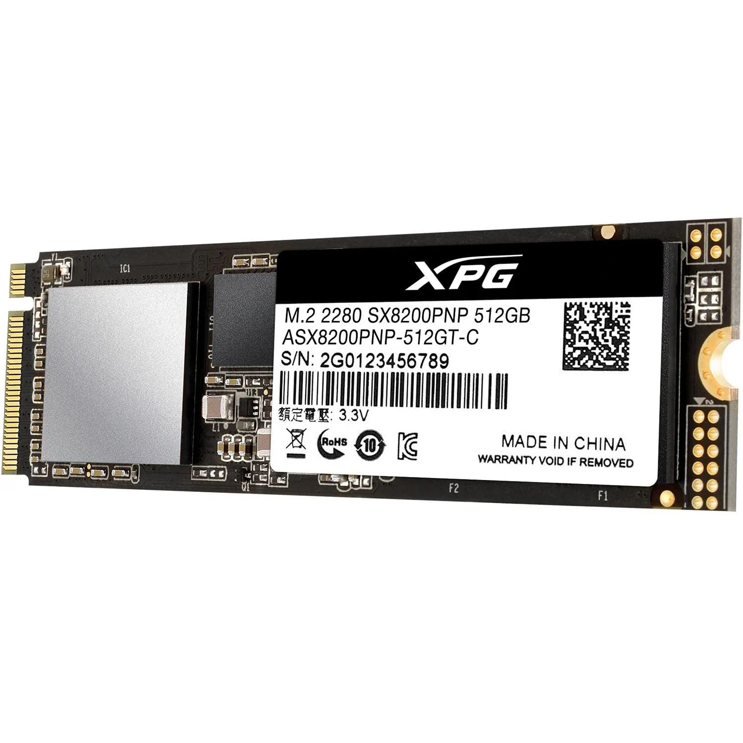 XPG SX8200 Pro 512GB M.2 SSD PCIe Gen3x4