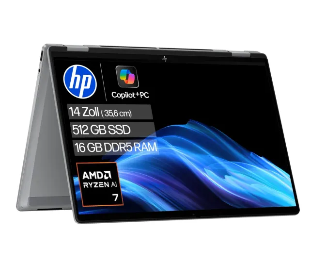 HP OmniBook X Flip 2-in-1 Laptop 14 Zoll 512GB