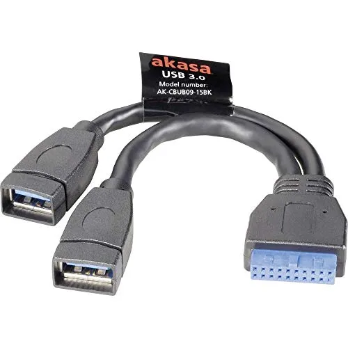 Akasa AK-CBUB09-15BK USB 3.0 Adapterkabel intern 15cm