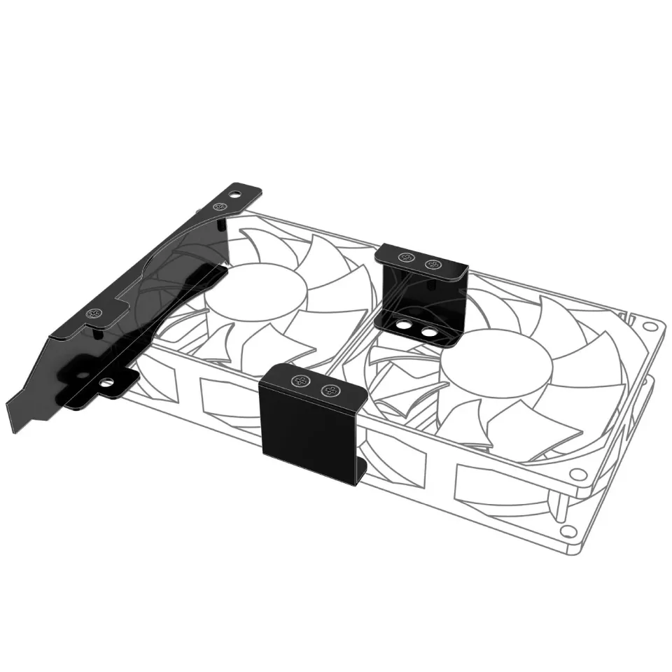 Akasa AK-MX304-08BK PCI Lüfterhalterung 80/92mm schwarz
