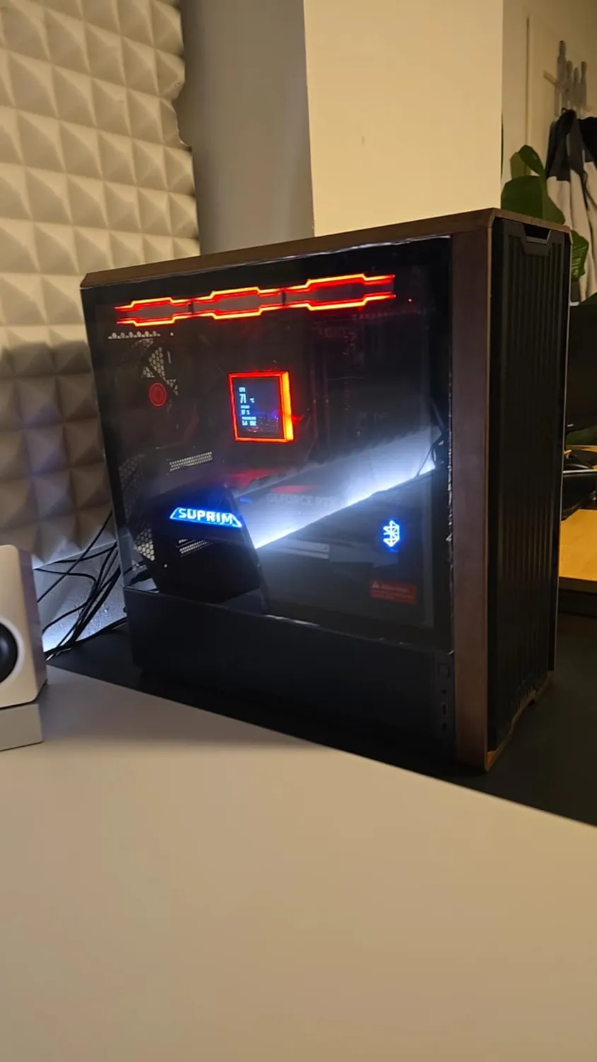 Lian Li Lancool 217 ATX Midi-Tower schwarz Walnussholz