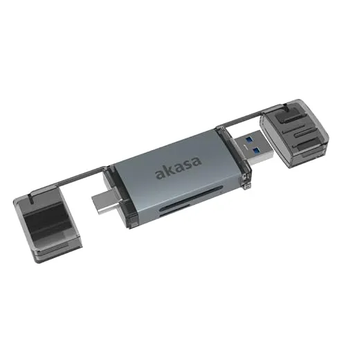 Akasa AK-CR-12 Kartenleser USB-C+A SD microSD 5Gbps