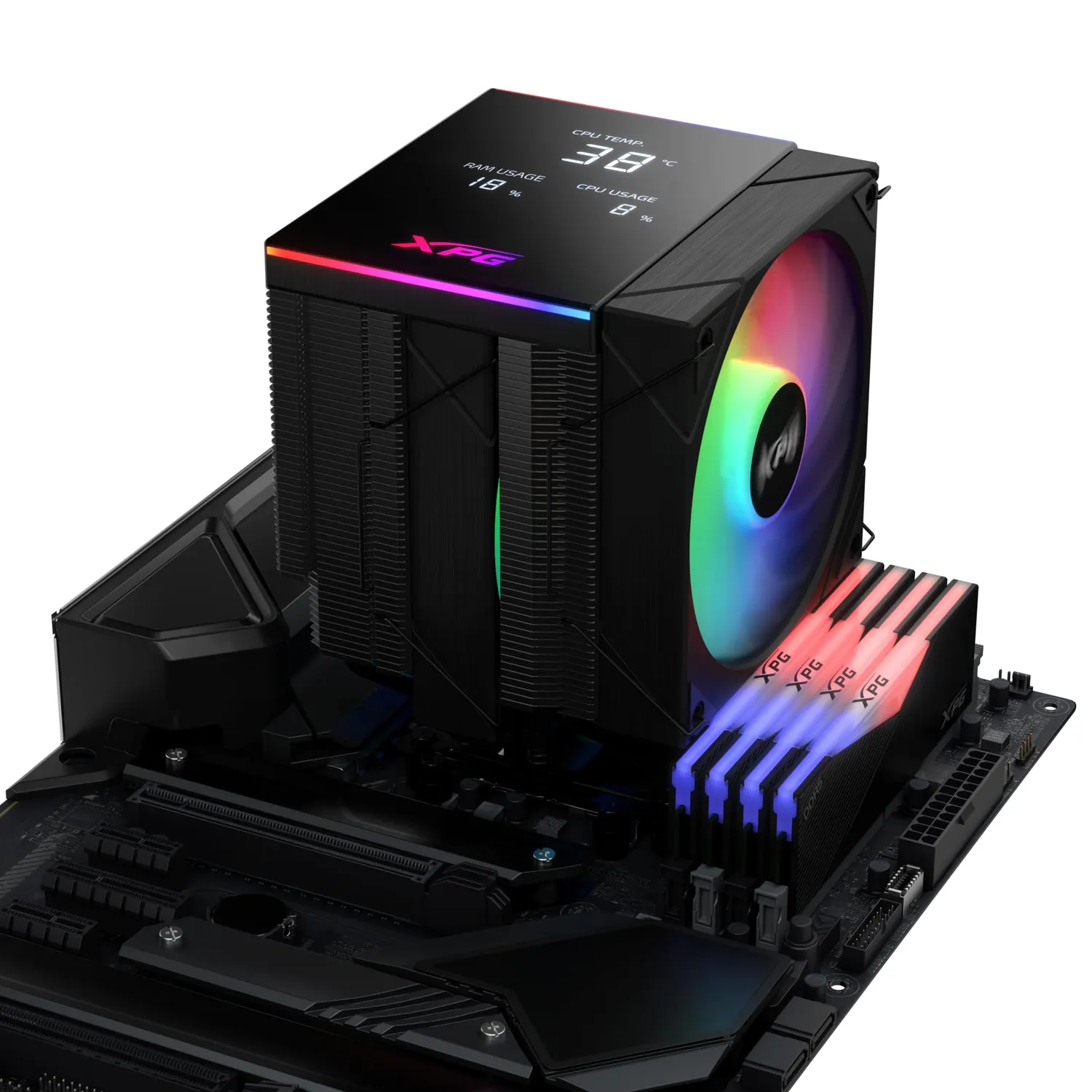XPG Maestro Plus 62DA Lüfter 120mm ARGB PWM schwarz
