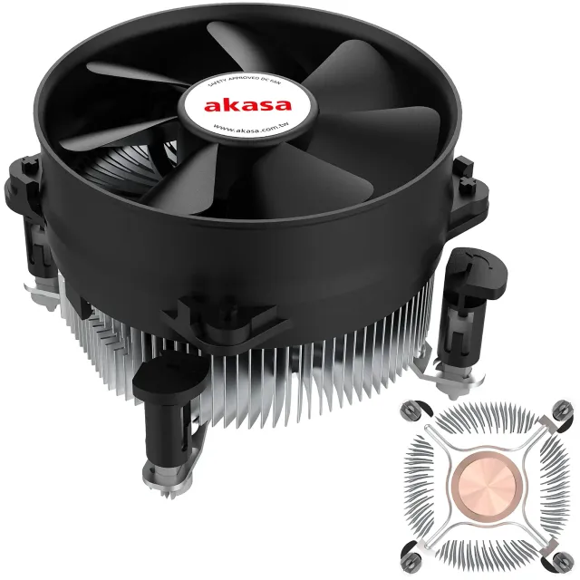 Akasa AK-959CU CPU Kühler 92mm Kupferkern 115W